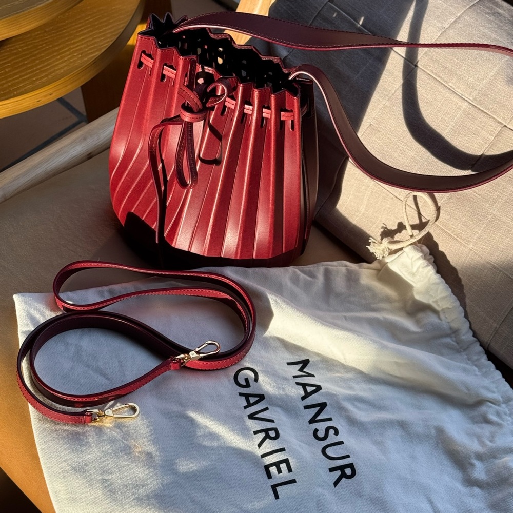 Mansur Gavriel Pleated Bucket Bag - Picture 2 of 6